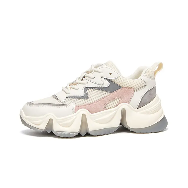 Hot Selling Summer Lace-up Mesh Breathable Walking Shoes for Girls